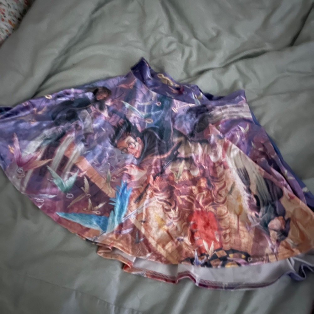 Blackmilk Harry Potter Winged Keys Velvet Pocket Skirt - Medium